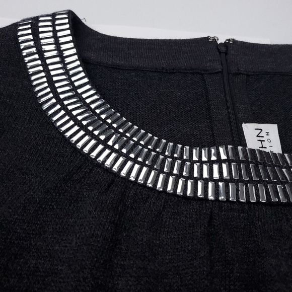 St. John Collection Charcoal Silver Sheath Dress 6 - Picture 12 of 12